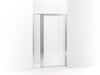 Sterling Attend 69" H pivot shower door with 1/8"-thick glass - Bright Silver