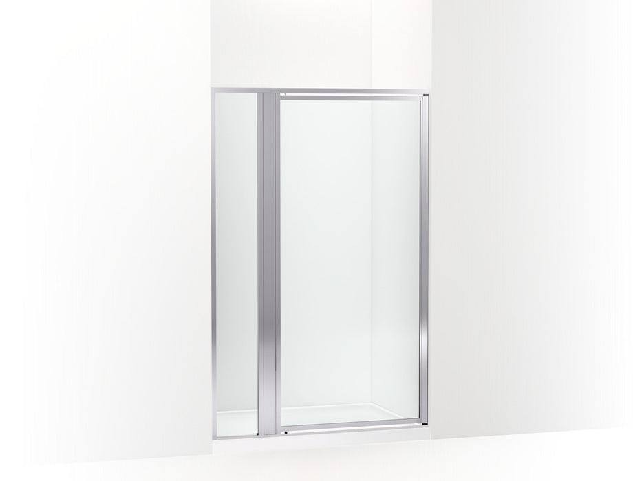 Sterling Attend 69" H pivot shower door with 1/8"-thick glass - Bright Silver