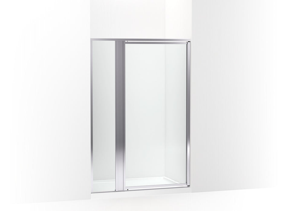 Sterling Attend 69" H pivot shower door with 1/8"-thick glass - Bright Silver