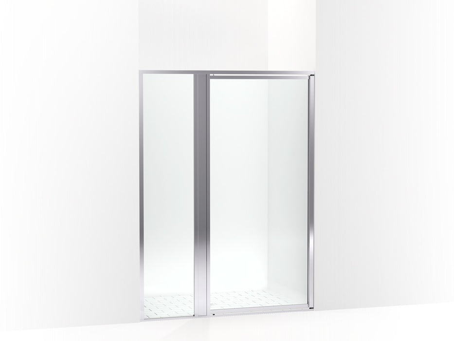 Sterling Attend 69" H pivot shower door with 1/8"-thick glass - Bright Silver