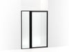 Sterling Attend 69" H pivot shower door with 1/8"-thick glass - Matte Black