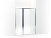Sterling Attend 69" H pivot shower door with 1/8"-thick glass - Bright Silver