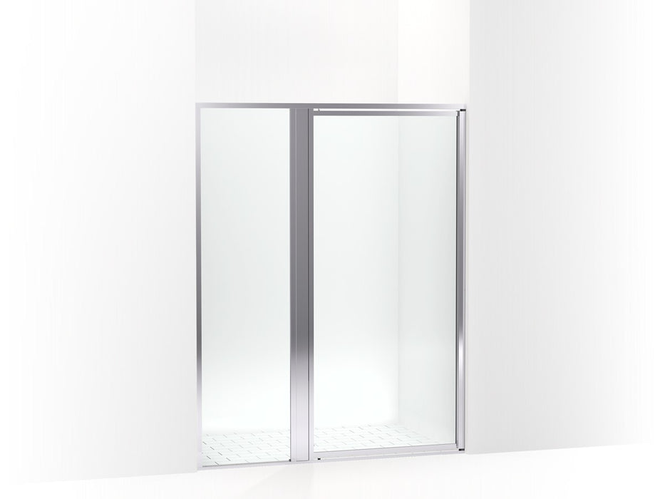 Sterling Attend 69" H pivot shower door with 1/8"-thick glass - Bright Silver