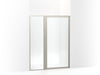 Sterling Attend 69" H pivot shower door with 1/8"-thick glass - Nickel Frame Finish with Smooth/Clear Glass Texture