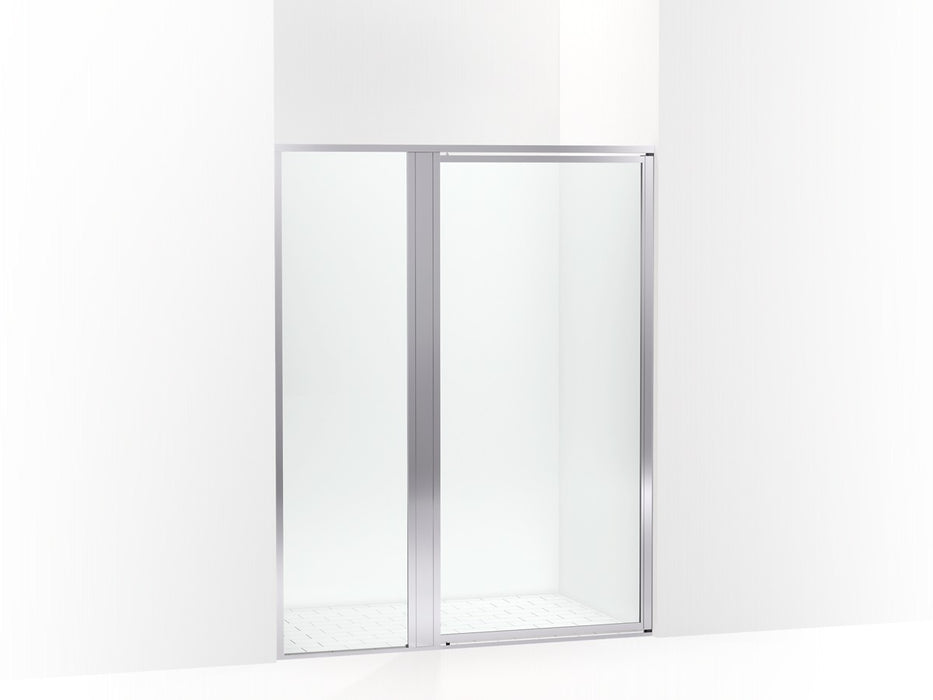 Sterling Attend 69" H pivot shower door with 1/8"-thick glass - Bright Silver