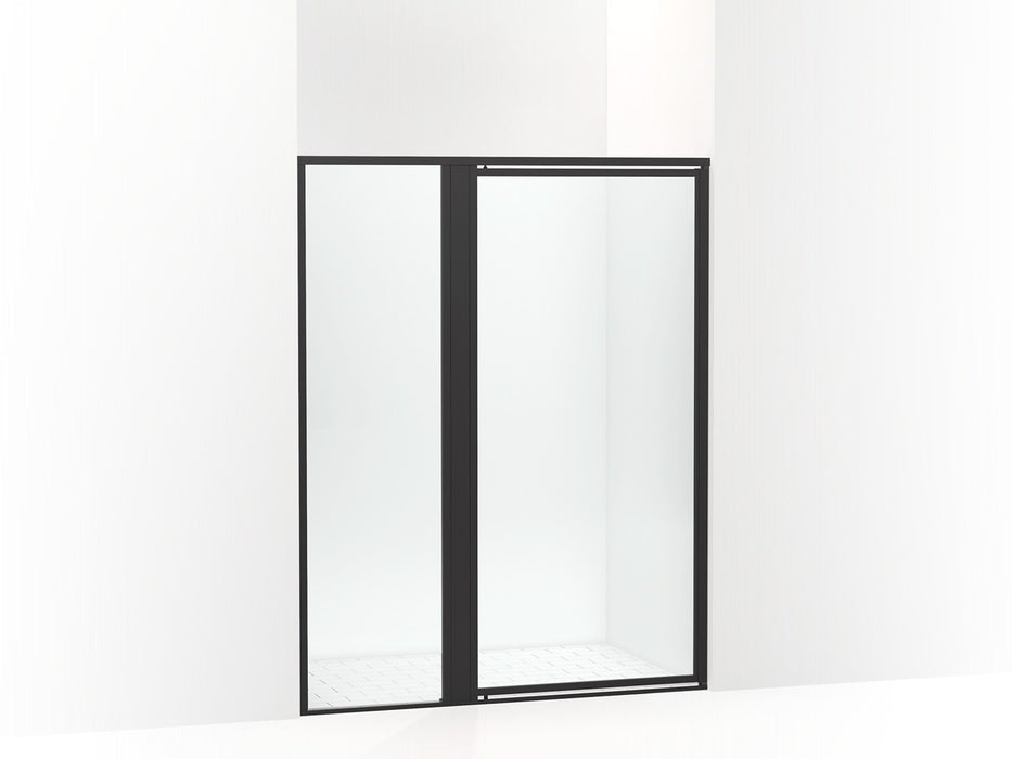 Sterling Attend 69" H pivot shower door with 1/8"-thick glass - Matte Black