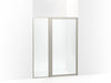 Sterling Attend 69" H pivot shower door with 1/8"-thick glass - Nickel Frame Finish with Smooth/Clear Glass Texture