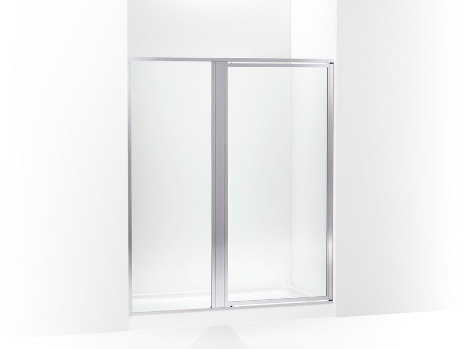 Sterling Attend 69" H pivot shower door with 1/8"-thick glass - Bright Silver