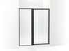 Sterling Attend 69" H pivot shower door with 1/8"-thick glass - Matte Black