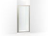 Sterling Attend 72" H pivot shower door with 1/8"-thick glass - Nickel Frame Finish with Smooth/Clear Glass Texture