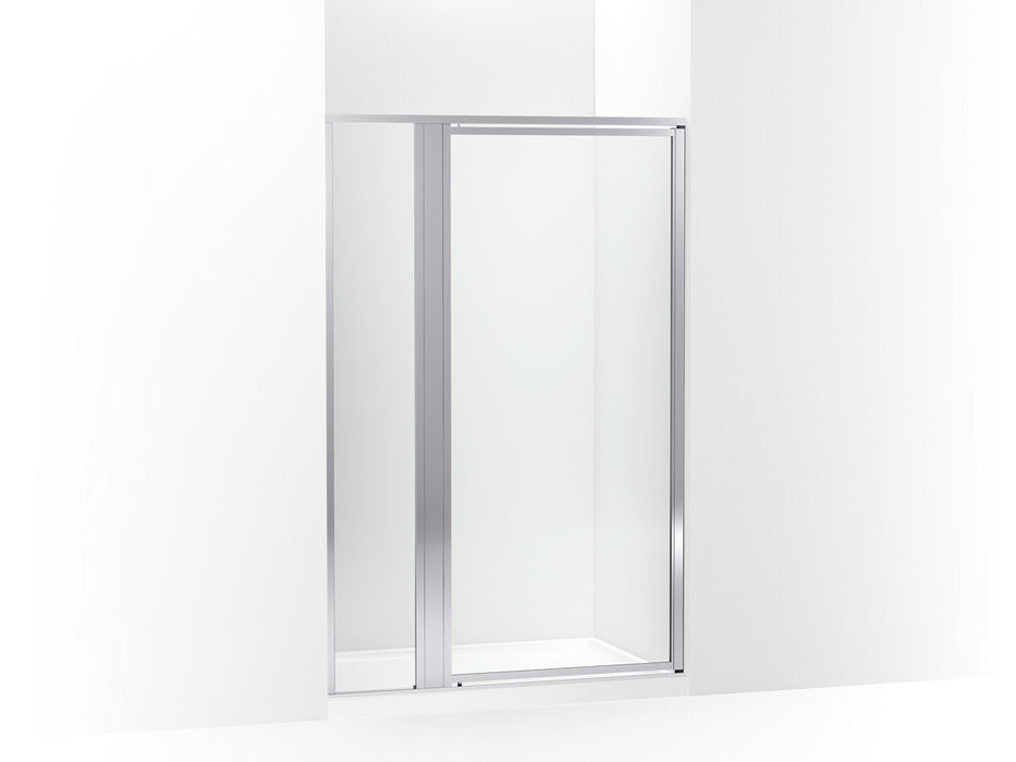 Sterling Attend 72" H pivot shower door with 1/8"-thick glass - Bright Silver