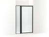 Sterling Attend 72" H pivot shower door with 1/8"-thick glass - Matte Black
