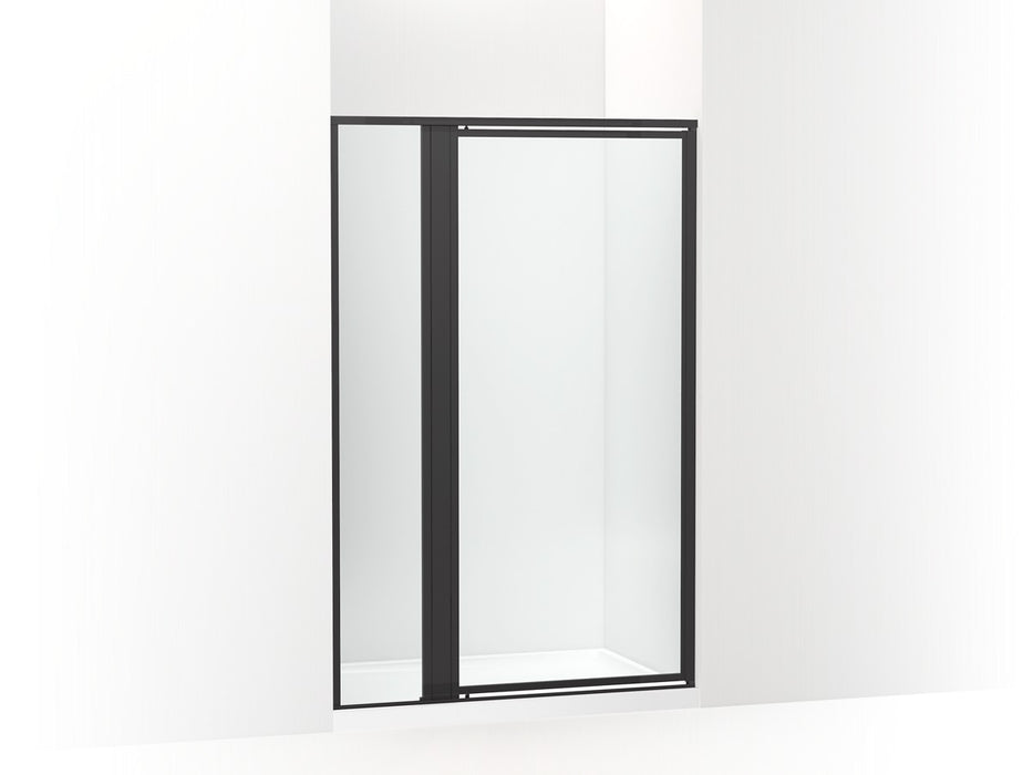 Sterling Attend 72" H pivot shower door with 1/8"-thick glass - Matte Black