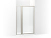 Sterling Attend 72" H pivot shower door with 1/8"-thick glass - Nickel Frame Finish with Smooth/Clear Glass Texture