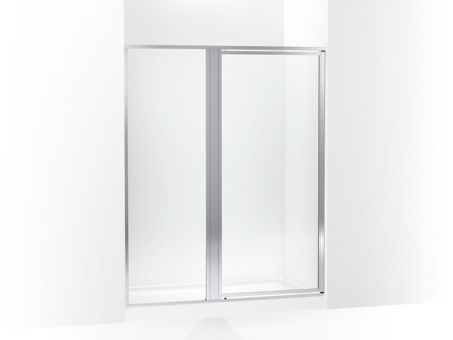 Sterling Attend 72" H pivot shower door with 1/8"-thick glass - Bright Silver