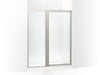 Sterling Attend 72" H pivot shower door with 1/8"-thick glass - Nickel Frame Finish with Smooth/Clear Glass Texture
