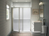 Sterling Attend 72" H pivot shower door with 1/8"-thick glass - Nickel Frame Finish with Smooth/Clear Glass Texture