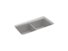 Sterling Gunnison 33-1/2" undermount double-bowl kitchen sink - Matte Grey