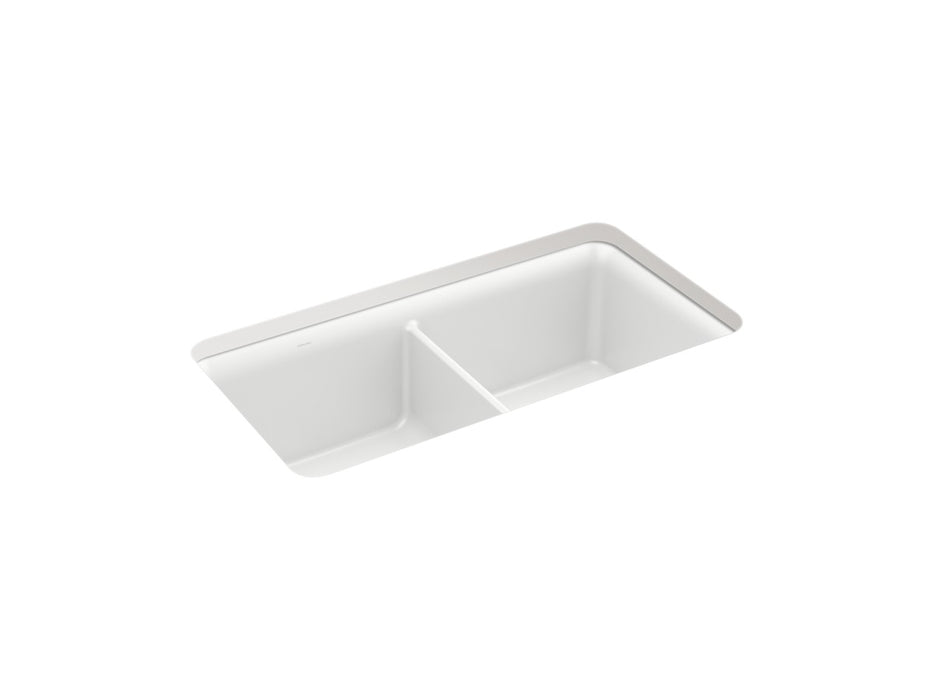 Sterling Gunnison 33-1/2" undermount double-bowl kitchen sink - Matte White