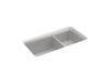 Sterling Gunnison 33-1/2" undermount double-bowl kitchen sink - Matte Grey