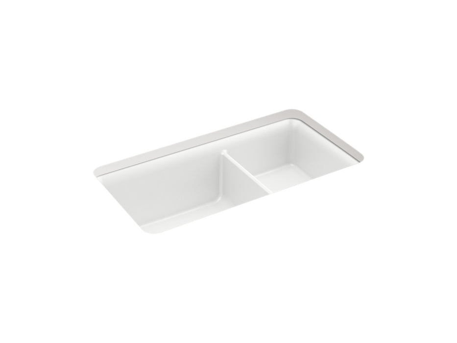 Sterling Gunnison 33-1/2" undermount double-bowl kitchen sink - Matte White