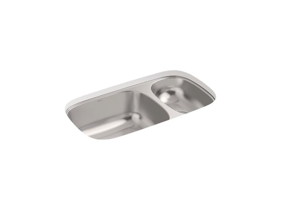 Sterling Valton 32-3/16" undermount double-bowl kitchen sink - Stainless Steel
