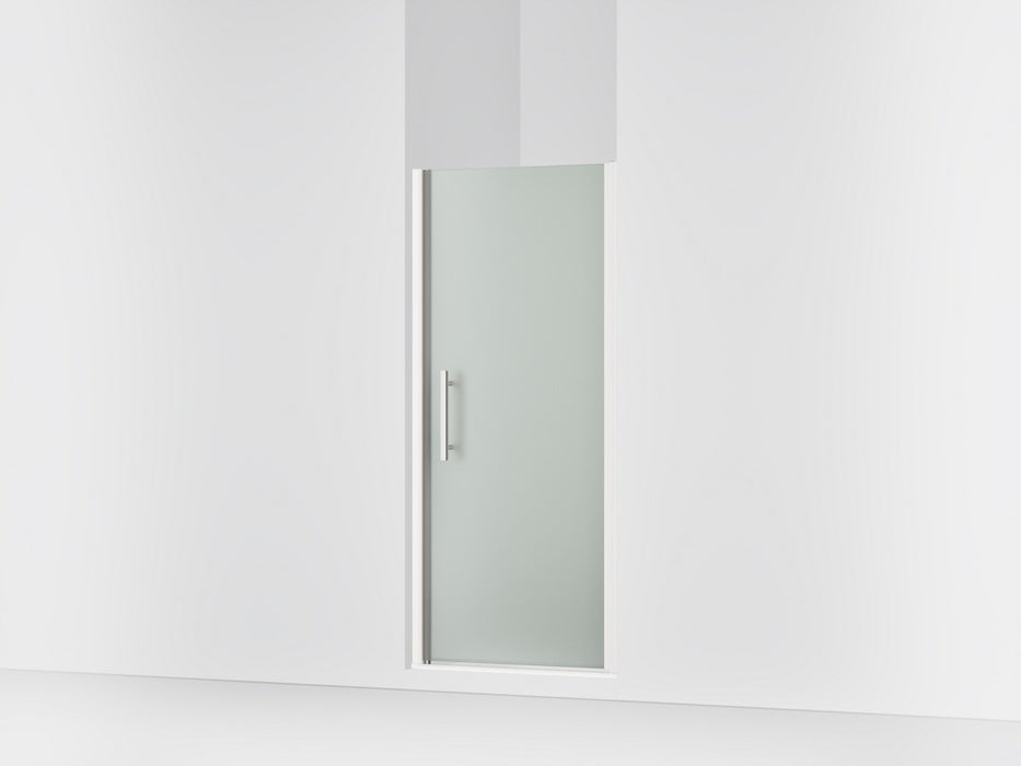 Sterling Finesse Peak 67" H pivot shower door with 5/16"-thick glass - Bright Polished Silver