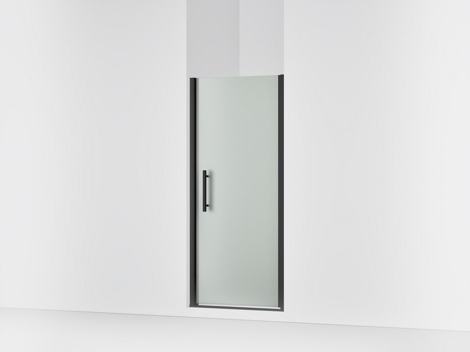 Sterling Finesse Peak 67" H pivot shower door with 5/16"-thick glass - Matte Black