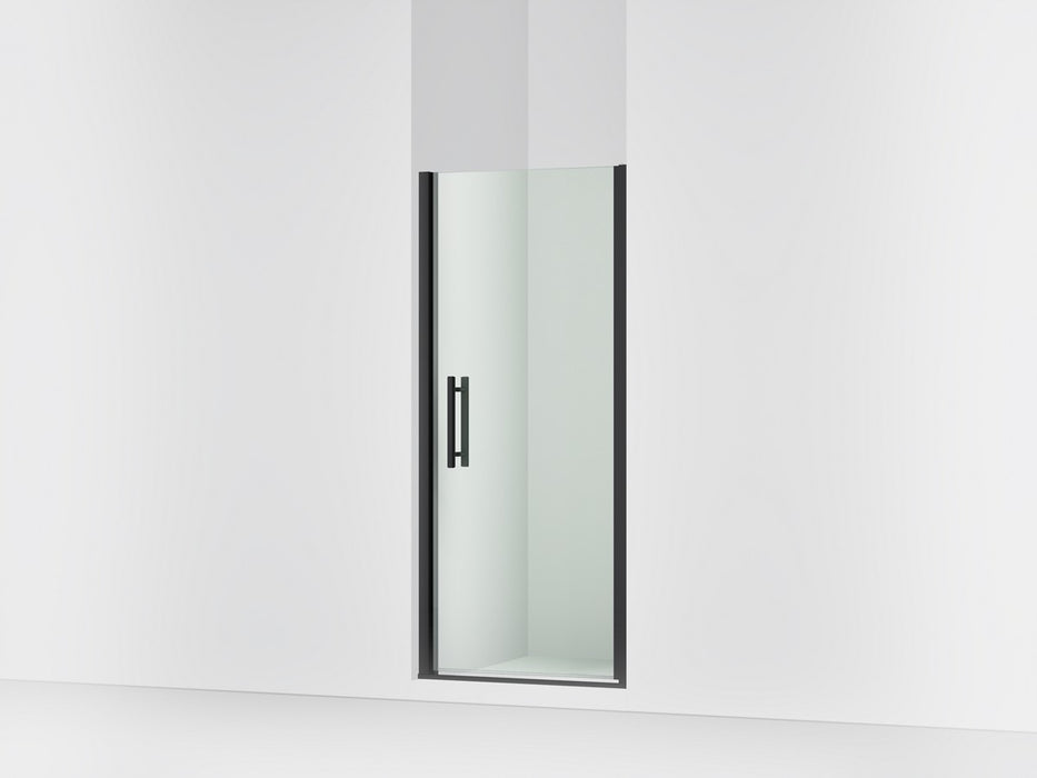 Sterling Finesse Peak 67" H pivot shower door with 5/16"-thick glass - Matte Black