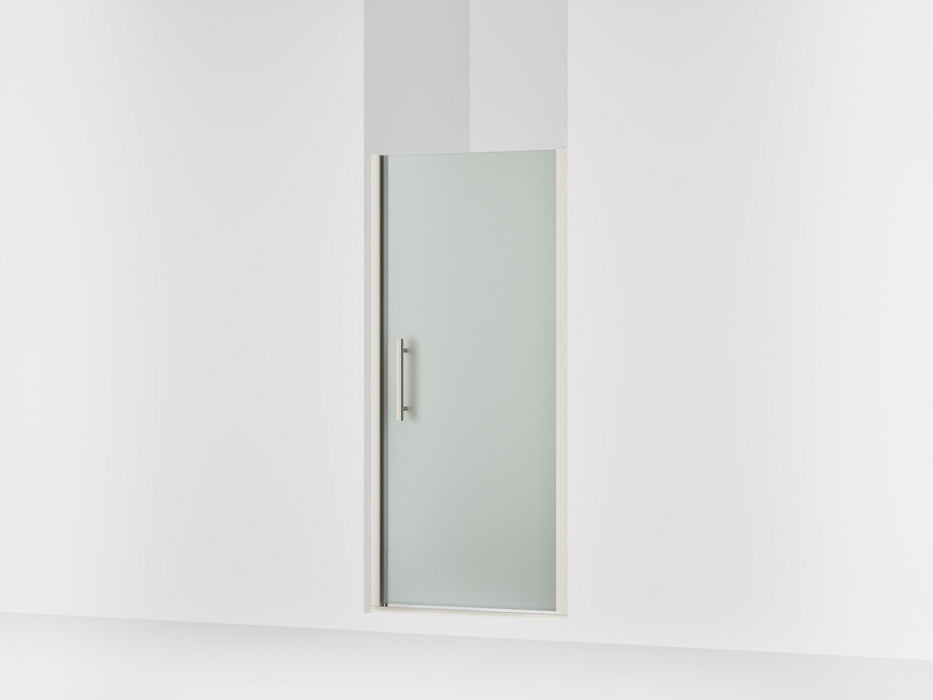 Sterling Finesse Peak 67" H pivot shower door with 5/16"-thick glass - Anodized Brushed Nickel
