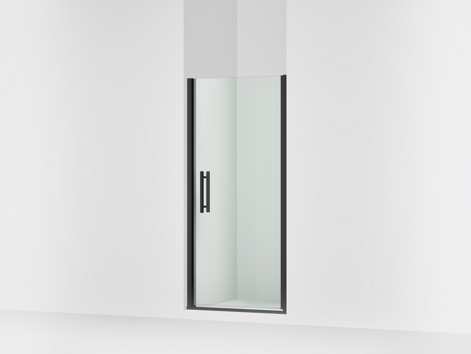 Sterling Finesse Peak 67" H pivot shower door with 5/16"-thick glass - Matte Black