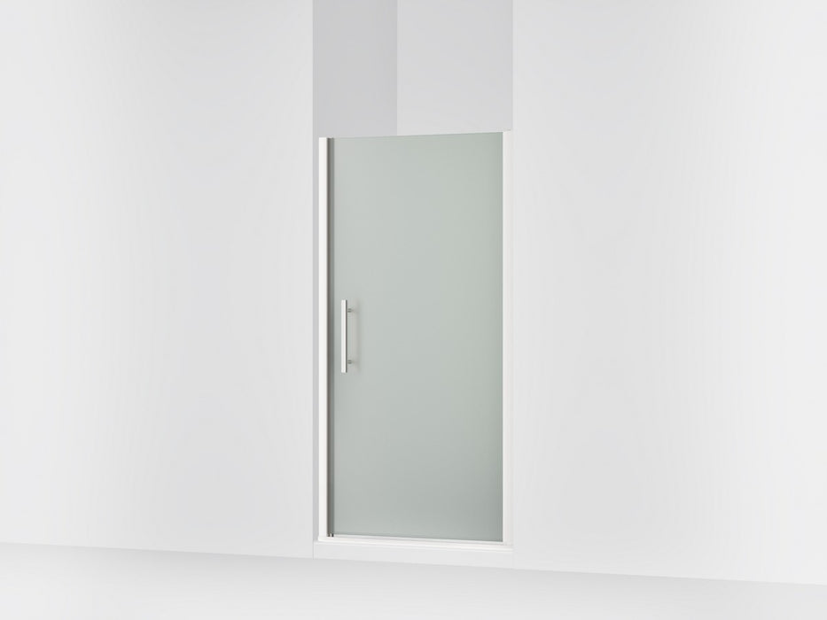 Sterling Finesse Peak 67" H pivot shower door with 5/16"-thick glass - Bright Polished Silver