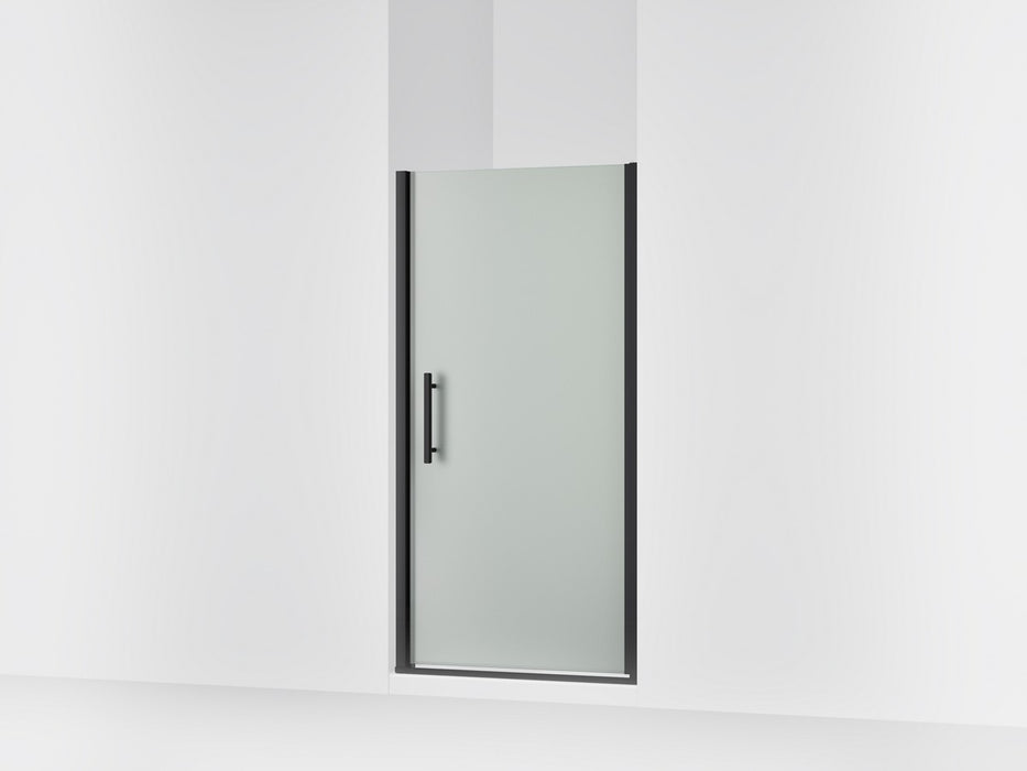 Sterling Finesse Peak 67" H pivot shower door with 5/16"-thick glass - Matte Black