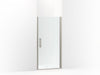 Sterling Finesse Peak 67" H pivot shower door with 5/16"-thick glass - Anodized Brushed Nickel