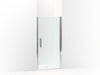 Sterling Finesse Peak 67" H pivot shower door with 5/16"-thick glass - Bright Polished Silver
