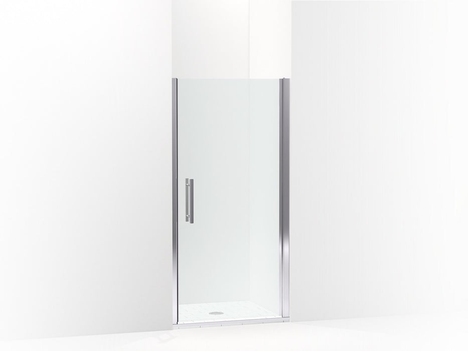 Sterling Finesse Peak 67" H pivot shower door with 5/16"-thick glass - Bright Polished Silver