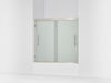 Sterling Finesse Peak 55-1/8" H sliding bath door with 5/16"-thick glass - Anodized Brushed Nickel