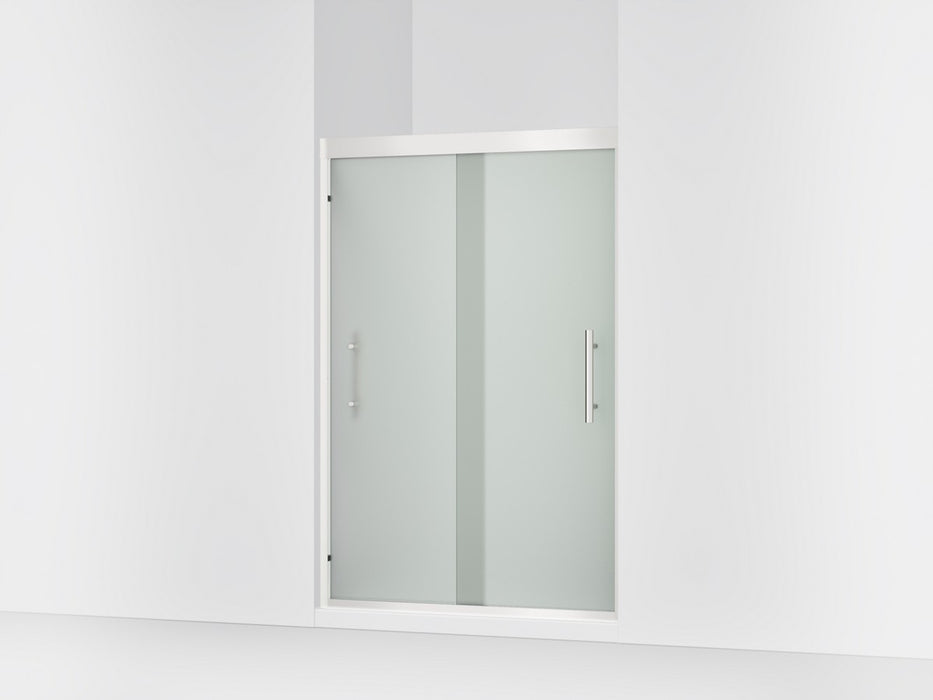 Sterling Finesse Peak 69-5/8" H sliding shower door with 5/16"-thick glass - Bright Polished Silver