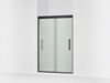 Sterling Finesse Peak 69-5/8" H sliding shower door with 5/16"-thick glass - Matte Black