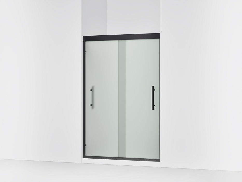 Sterling Finesse Peak 69-5/8" H sliding shower door with 5/16"-thick glass - Matte Black