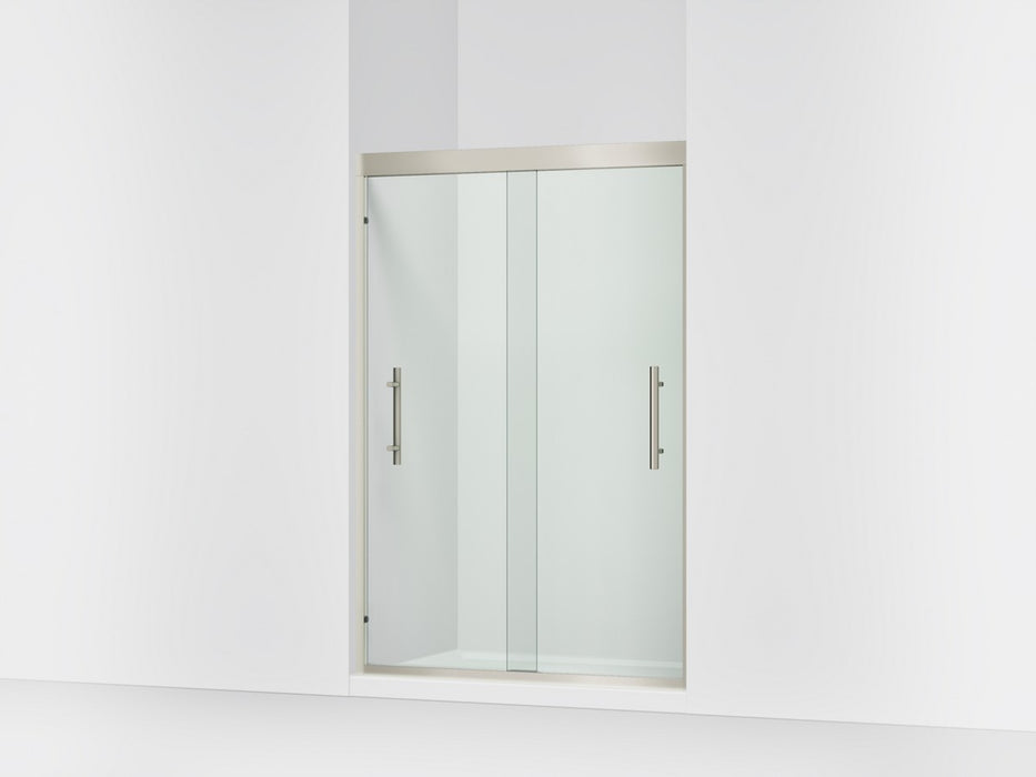 Sterling Finesse Peak 69-5/8" H sliding shower door with 5/16"-thick glass - Anodized Brushed Nickel
