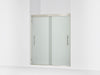 Sterling Finesse Peak 69-5/8" H sliding shower door with 5/16"-thick glass - Anodized Brushed Nickel