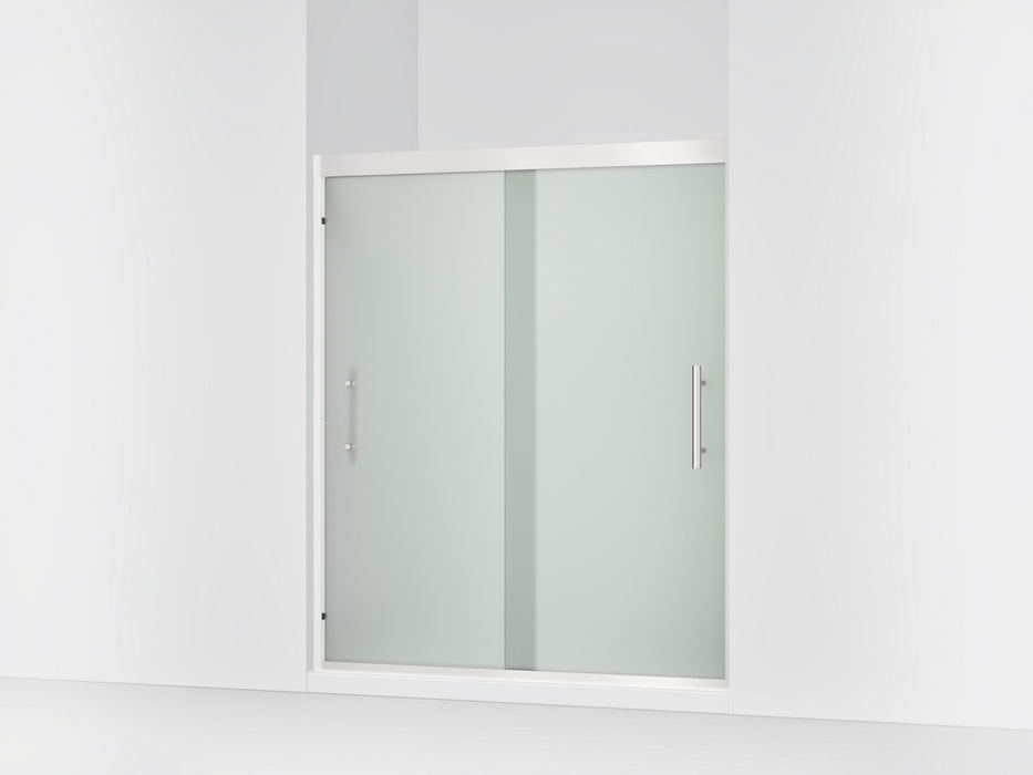 Sterling Finesse Peak 69-5/8" H sliding shower door with 5/16"-thick glass - Bright Polished Silver