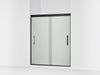 Sterling Finesse Peak 69-5/8" H sliding shower door with 5/16"-thick glass - Matte Black