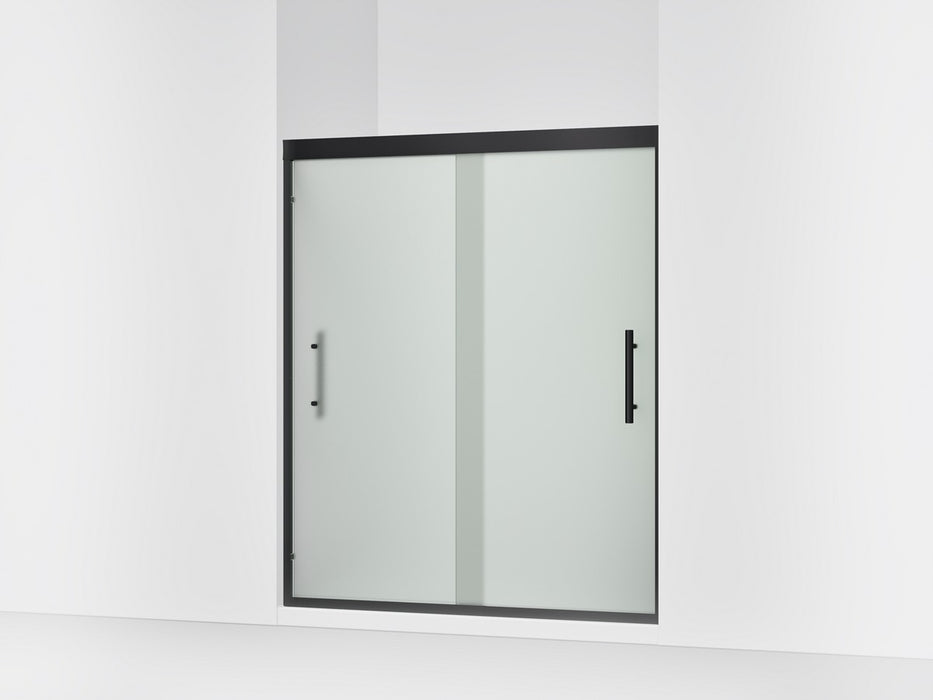 Sterling Finesse Peak 69-5/8" H sliding shower door with 5/16"-thick glass - Matte Black