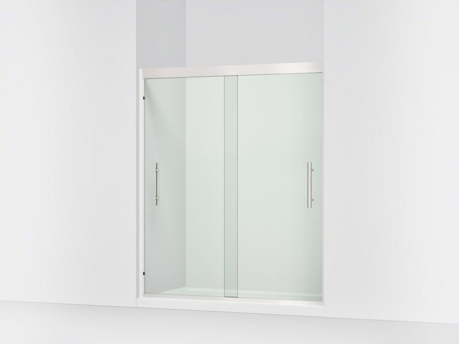 Sterling Finesse Peak 69-5/8" H sliding shower door with 5/16"-thick glass - Bright Polished Silver