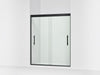 Sterling Finesse Peak 69-5/8" H sliding shower door with 5/16"-thick glass - Matte Black
