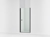 Sterling Finesse 67" H pivot shower door with 1/4"-thick glass - Matte Black