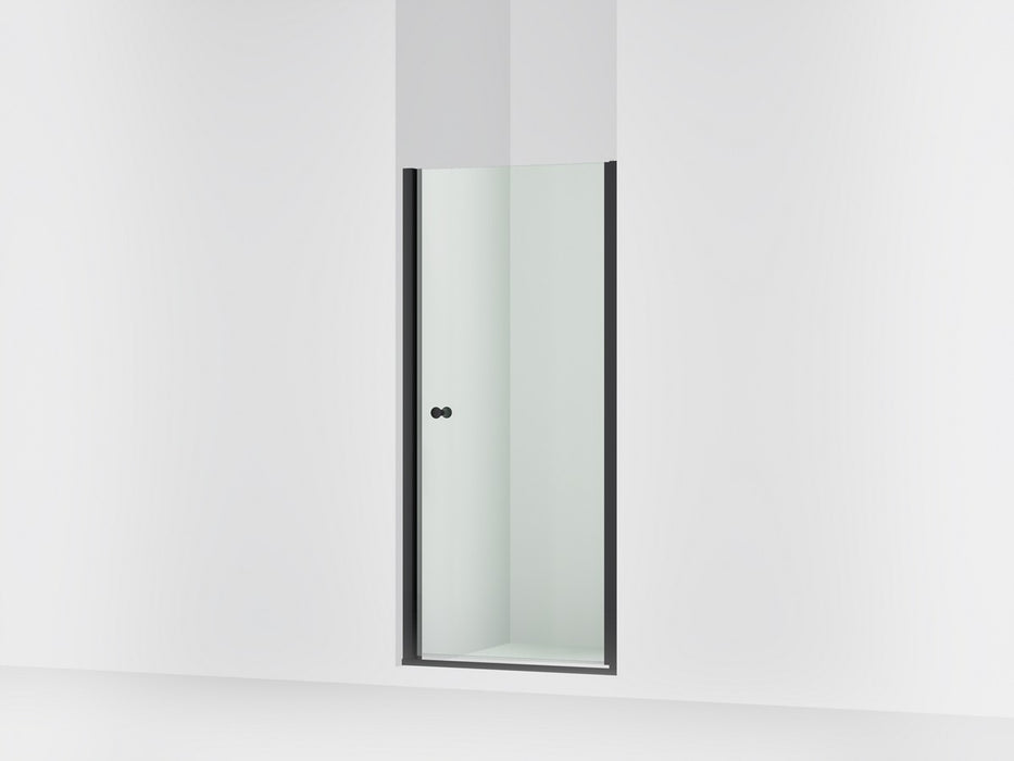 Sterling Finesse 67" H pivot shower door with 1/4"-thick glass - Matte Black
