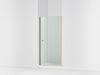 Sterling Finesse 67" H pivot shower door with 1/4"-thick glass - Anodized Brushed Nickel